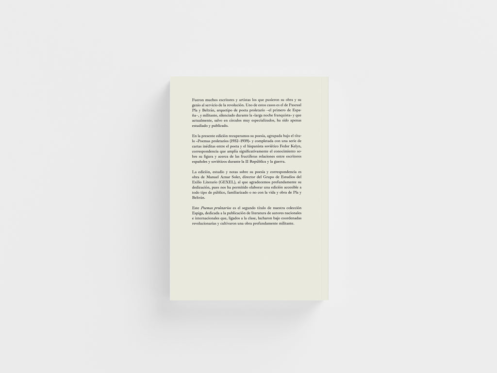 Poemas proletarios y correspondencia