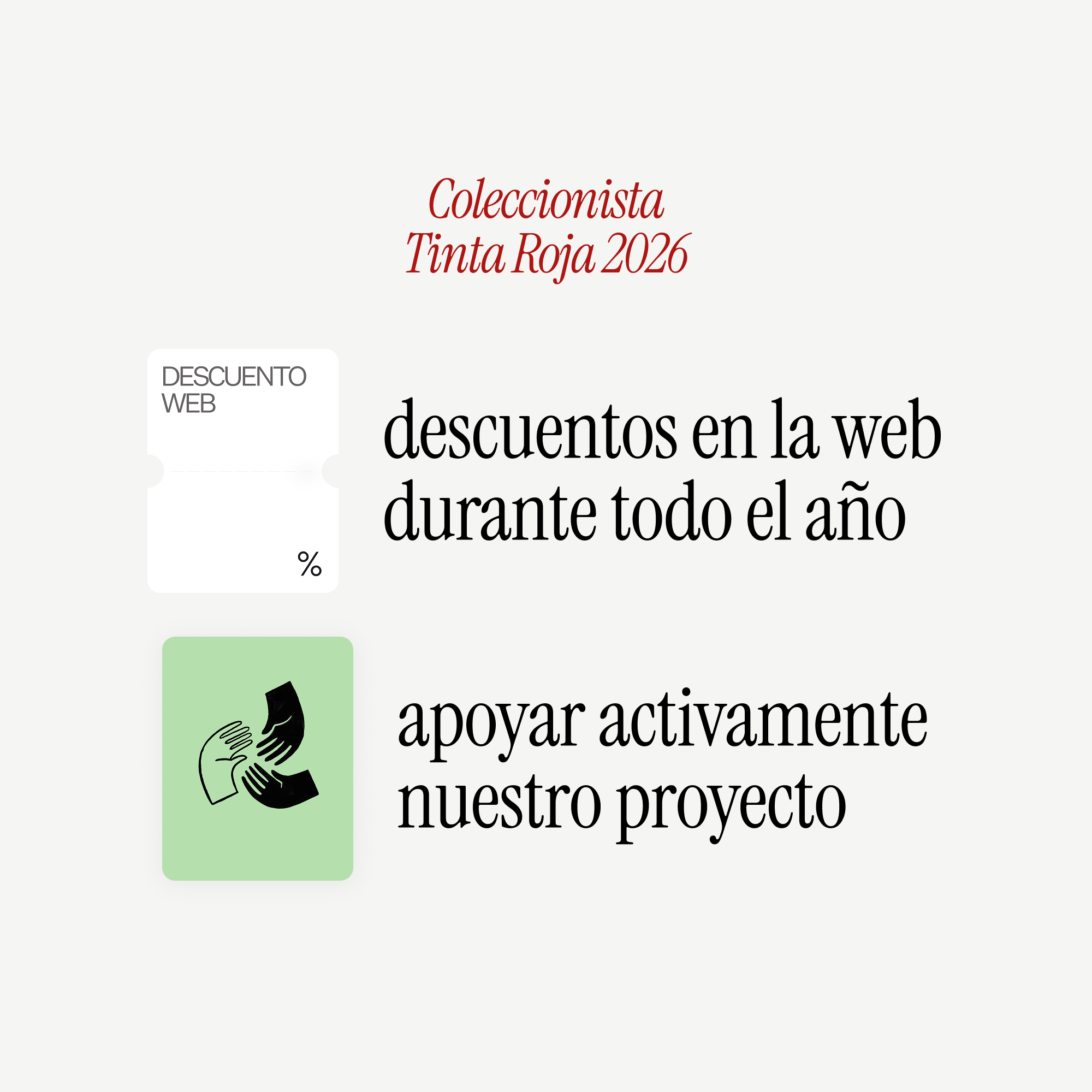 Coleccionista Tinta Roja 2026